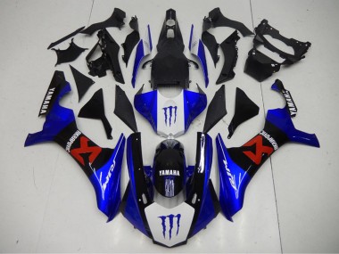 Schwarz Blau Yamaha R1 2015-2019 Vollverkleidung