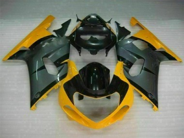 Schwarz Gelb Suzuki GSXR 600 / 750 K1 K2 K3 2001-2003 Verkleidungen
