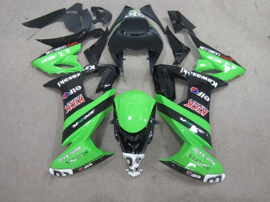 Schwarz Grün Kawasaki ZX10R 2008-2010 Verkleidungen