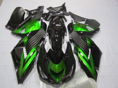 Schwarz Grün Kawasaki ZX14R ZZR 1400 2006-2011 Verkleidungen