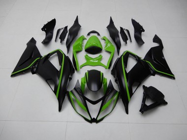 Schwarz Grün Kawasaki ZX6R 2013-2018 Verkleidung