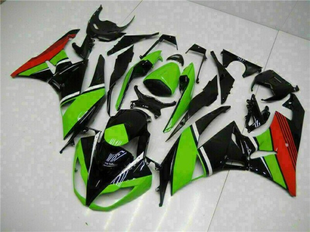 Schwarz Grün Rot Kawasaki ZX6R 2009-2012 Verkleidungen