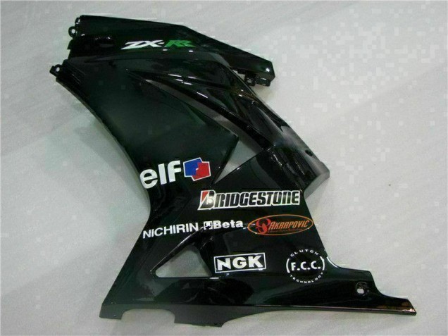Schwarz Kawasaki EX250 2008-2012 VollVerkleidungen & Plastik