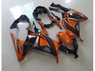 Schwarz Orange Kawasaki ZX 300R 2013-2016 Verkleidungen