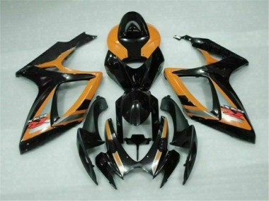 Schwarz Orange Suzuki GSXR 600 / 750 K6 2006-2007 Verkleidungen