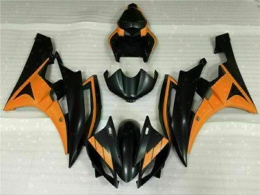 Schwarz Orange Yamaha R6 2006-2007 Verkleidungen