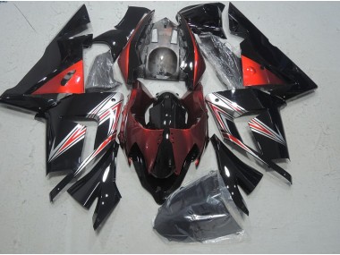 Schwarz Rot Kawasaki ZX10R 2003-2005 Verkleidungen