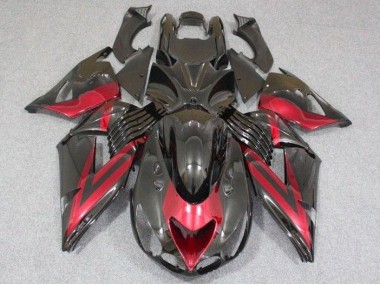 Schwarz Rot Kawasaki ZX14R ZZR 1400 2006-2011 Verkleidung