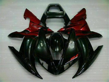 Schwarz Rot Yamaha R1 2002-2003 Verkleidung