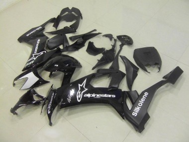 Schwarz Silkolene Kawasaki ZX10R 2008-2010 Verkleidungen