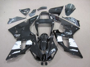 Schwarz Weiß Aufkleber Yamaha R1 1998-1999 Verkleidungen