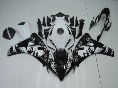 Schwarz Weiß Honda CBR 1000 RR 2008-2011 Verkleidungen