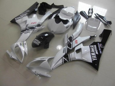 Schwarz Weiß Yamaha R6 2006-2007 Verkleidung