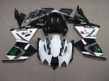 Schwarz Weißes Monster Kawasaki ZX10R 2003-2005 Verkleidungen