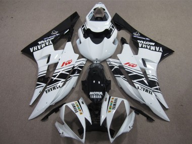 Schwarz Weißes Motul Yamaha R6 2006-2007 Verkleidungen