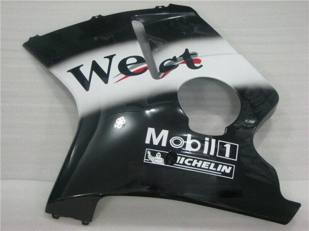 Schwarz Weißes Westmuster Honda CBR 1100 XX 1996-2007 Verkleidungen