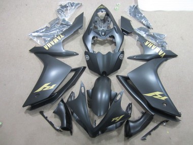 Schwarz und Gold Aufkleber Yamaha R1 2007-2008 Verkleidungen