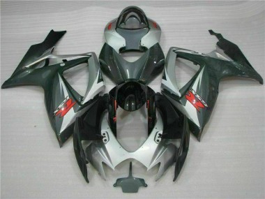 Silber Schwarz Suzuki GSXR 600 / 750 K6 2006-2007 Verkleidungen