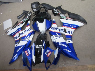 Weiß Blau Sterilgarda Volvo Yamaha R6 2006-2007 Verkleidungen