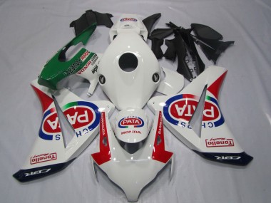 Weiß Rot PATA Honda CBR 1000 RR 2008-2011 Verkleidung