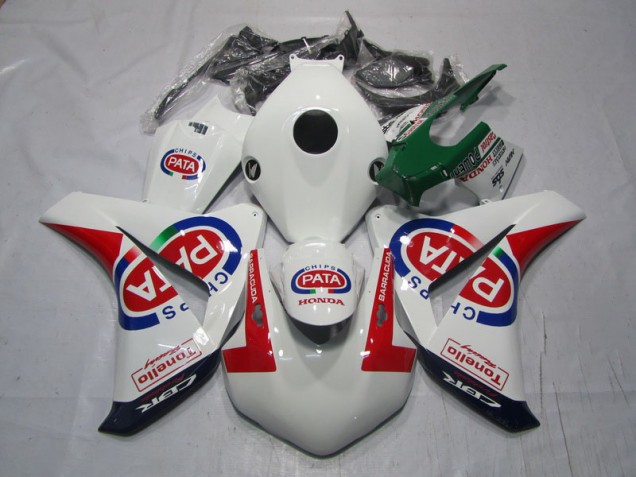 Weiß Rot PATA Honda CBR 1000 RR 2008-2011 Verkleidungen