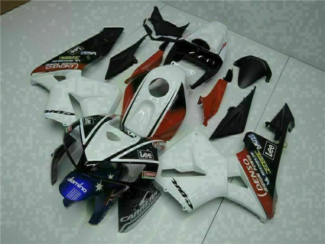 Weiß Rot Schwarz Lee Honda CBR 600 RR 2005-2006 Verkleidungen