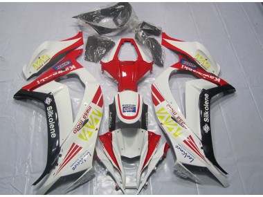 Weiß Rot Silkolene Kawasaki ZX10R 2011-2015 Verkleidungen