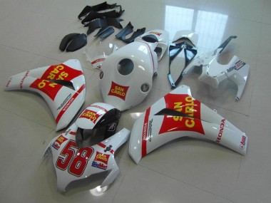 Weiß San Carlo Honda CBR 1000 RR 2008-2011 Verkleidungen