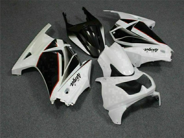 Weiß Schwarz Ninja Kawasaki EX250 2008-2012 Verkleidung