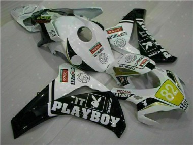 Weiß Schwarz Playboy Honda CBR 1000 RR 2008-2011 Verkleidungen