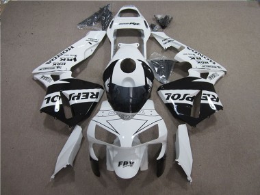 Weiß Schwarz Repsol Honda CBR 600 RR 2005-2006 Verkleidungen