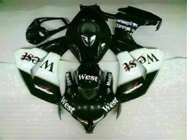 Weiß Schwarz West Honda CBR 1000 RR 2008-2011 Verkleidungen